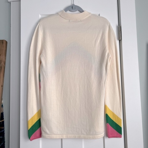 Perfect Moment Chevron Colorblock Merino Wool Crewneck Sweater Jumper - Picture 5 of 9